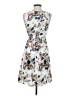 Meadow Rue 100% Polyester Print White Casual Dress Size 0 (petite) - photo 2