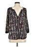 Willi Smith 100% Polyester Black 3/4 Sleeve Blouse Size M - photo 1