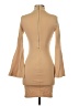 Venus Solid Tan Casual Dress Size XS - photo 2