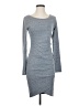 Leith Solid Gray Casual Dress Size S - photo 1