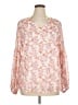 BTFBM 100% Polyester Pink Long Sleeve Blouse Size XL - photo 1