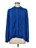 T Tahari 100% Polyester Blue Long Sleeve Blouse Size M - photo 1