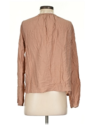 Self Contrast Long Sleeve Blouse (view 2)