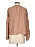 Self Contrast Tan Long Sleeve Blouse Size S - photo 2