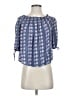 Mahina 100% Rayon Blue 3/4 Sleeve Blouse Size S - photo 1