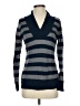 August Silk Stripes Blue Pullover Sweater Size S - photo 1