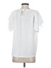 Jodifl White Short Sleeve Blouse Size S - photo 2