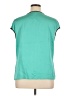Worthington 100% Polyester Teal Short Sleeve Top Size XL - photo 2