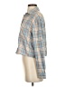 SELF E Plaid Blue Long Sleeve Blouse Size S - photo 5