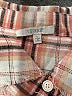 Veveret Plaid Tan 3/4 Sleeve Button-Down Shirt Size L - photo 7