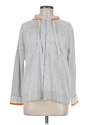 Edinburgh Cashmere Zip Up Hoodie (view 1)