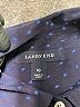 Lands' End 100% Polyester Polka Dots Blue Long Sleeve Blouse Size 10 - photo 7