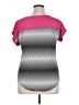 Ashley Blue Pink Short Sleeve Top Size 1X - photo 2