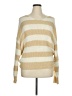 Just Fab 100% Acrylic Stripes Yellow Pullover Sweater Size XL - photo 1