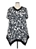 Evans Floral Black Short Sleeve T-Shirt Size 26 - photo 1