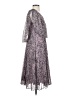 Halston Heritage 100% Polyester Animal Print Gray Cocktail Dress Size 0 - photo 4