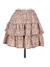 Shein 100% Polyester Floral Pink Casual Skirt Size 6 - photo 1