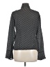 MICHAEL Michael Kors 100% Silk Houndstooth Black Long Sleeve Silk Top Size 8 - photo 2