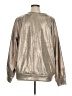GeeGee Metallic Silver Long Sleeve Blouse Size 1X - photo 2