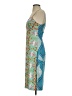 BCBG 100% Polyester Print Teal Blue Cocktail Dress Size S - photo 5