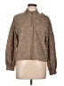 Zoe + Phoebe Solid Brown Sweatshirt Size L - photo 1