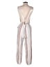 Wild Fable 100% Rayon Stripes White Tan Jumpsuit Size S - photo 2