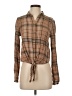 Guess 100% Viscose Brown Long Sleeve Blouse Size S - photo 1