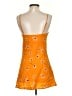 Polly 100% Polyester Orange Casual Dress Size 4 - photo 2