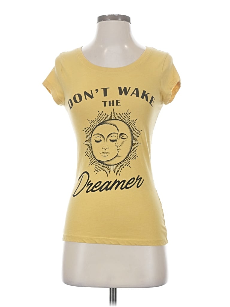 Pre-owned Wound Up Short Sleeve T-shirt In Yellow