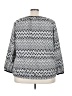 Lane Bryant 100% Polyester Chevron-herringbone Silver 3/4 Sleeve Blouse Size 22 - 24 Plus - photo 2