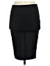 Solemio Solid Black Casual Skirt Size S - photo 2