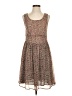 Maison Jules 100% Polyester Print Brown Casual Dress Size S - photo 1