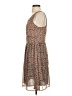 Maison Jules 100% Polyester Print Brown Casual Dress Size S - photo 5