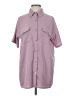 Unbranded Purple Pink Short Sleeve Button-Down Shirt Size S - photo 1