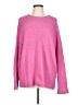 Something Navy Solid Pink Pullover Sweater Size L - photo 1