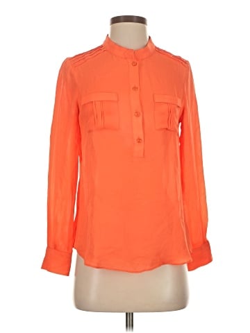 Parker Long Sleeve Silk Top (view 1)