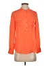 Parker 100% Silk Orange Long Sleeve Silk Top Size XS - photo 1