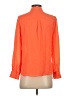 Parker 100% Silk Orange Long Sleeve Silk Top Size XS - photo 2