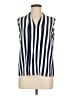 Unbranded 100% Polyester Stripes Blue Sleeveless Blouse Size M - photo 1