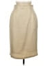 Unbranded Chevron-herringbone Tan Gold Silk Skirt Size 6 - photo 1