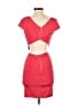 Bebe Solid Red Cocktail Dress Size S - photo 2