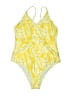 Unbranded Print Yellow One Piece Swimsuit Size M (estimated) - photo 1