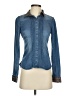 Guess Blue Long Sleeve Blouse Size XS - photo 1