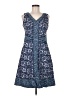 Lands' End Paisley Blue Casual Dress Size 6 - photo 1