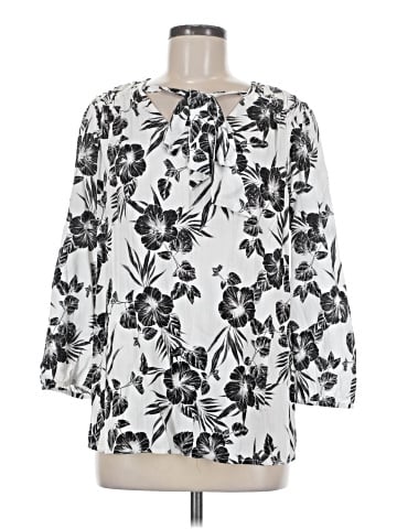 Como Black 3/4 Sleeve Blouse (view 1)