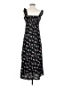 Gap 100% Rayon Floral Black Casual Dress Size XS - photo 2