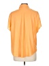 DKNY 100% Polyester Orange Short Sleeve Blouse Size L - photo 2