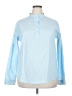 Unbranded 100% Cotton Blue Long Sleeve Blouse Size 3X - photo 1