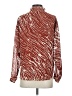By Anthropologie 100% Polyester Animal Print Brown Long Sleeve Blouse Size XS - photo 2
