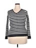 George Stripes Gray Pullover Sweater Size 20 - photo 1